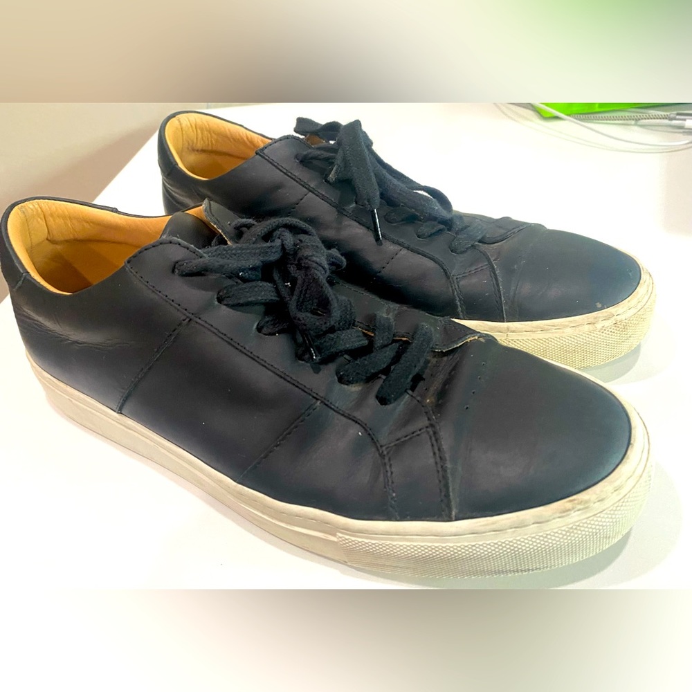 GREATS Black Leather Sneakers